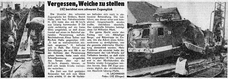 Bahnbetriebsunfälle der DR und DB ab 1945