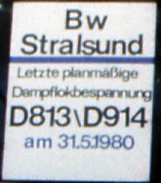 Dampflokabschied Bw Stralsung